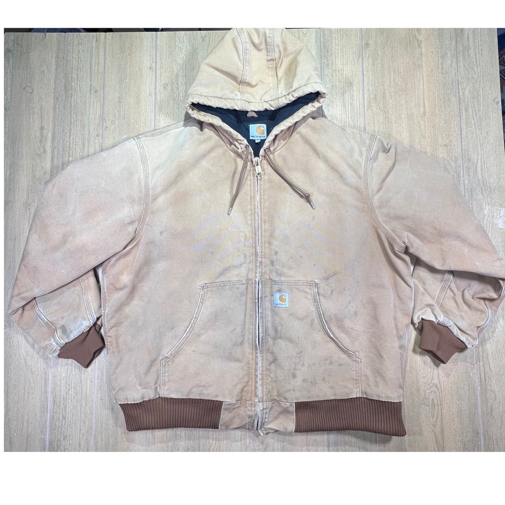 Carhartt J140 BRN  Lined Duck Jacket Brown Mens XL Made in‎ USA 125 anniversary